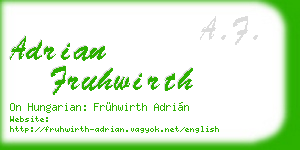 adrian fruhwirth business card