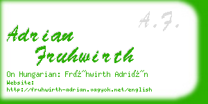 adrian fruhwirth business card